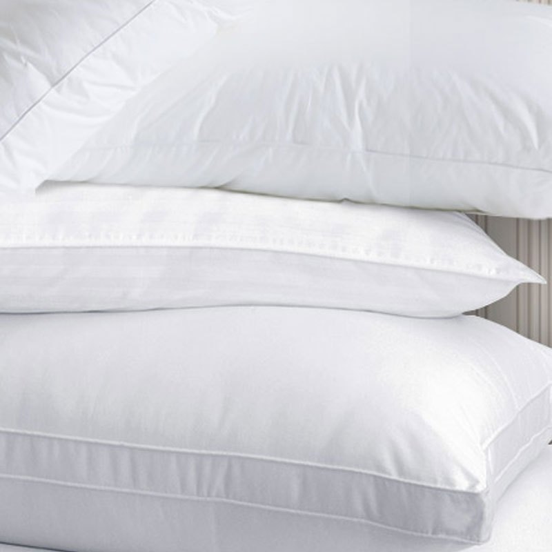 希尔顿酒店授权五星级酒店枕头枕芯纯棉赛羽绒纤维枕 白色 48*74cm1200g