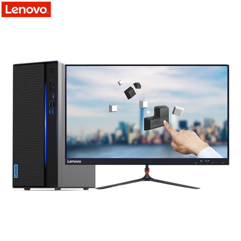 联想(Lenovo)GeekPro 商务台式电脑 23英寸双超屏（I7-9700 8GB 1T+256G固态 6G独显）