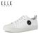 ELLEHOMME2019春夏新款休闲鞋时尚板鞋贝壳头头层牛皮鞋子_2 白色-HJH98190270 37码