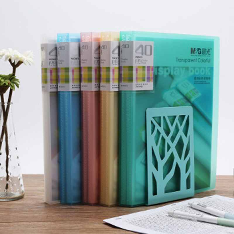 晨光 M＆G 彩色资料册 AWT90938 A4 40页 (红色、蓝色、黄色、绿色、白色) (颜色随机) 白色