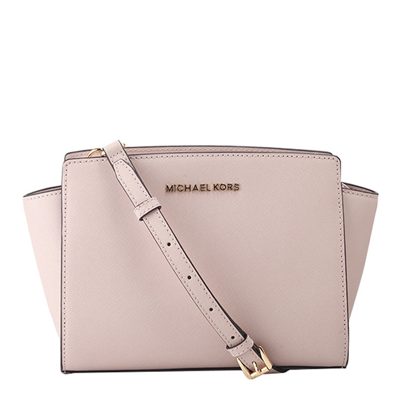 MICHAEL KORS 迈克·科尔斯 MK女包 SELMA系列牛皮中号单肩斜挎包 30T3GLMM2L 浅粉色
