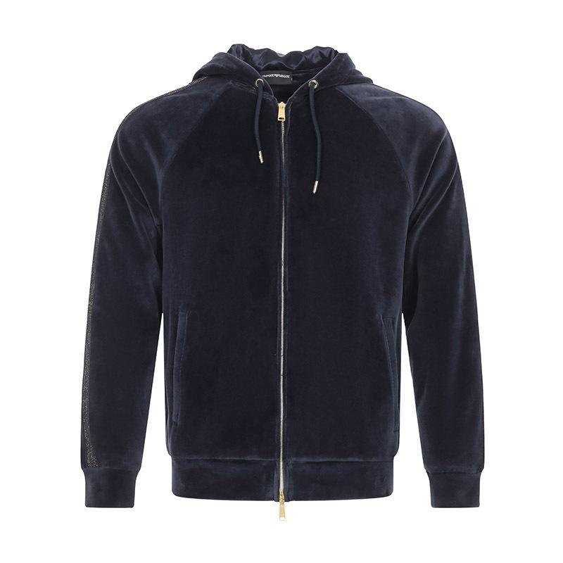 EMPORIO ARMANI 阿玛尼 男士混纺连帽上衣外套 6Z1MB4 1J42Z 0922-海军蓝绣标 M