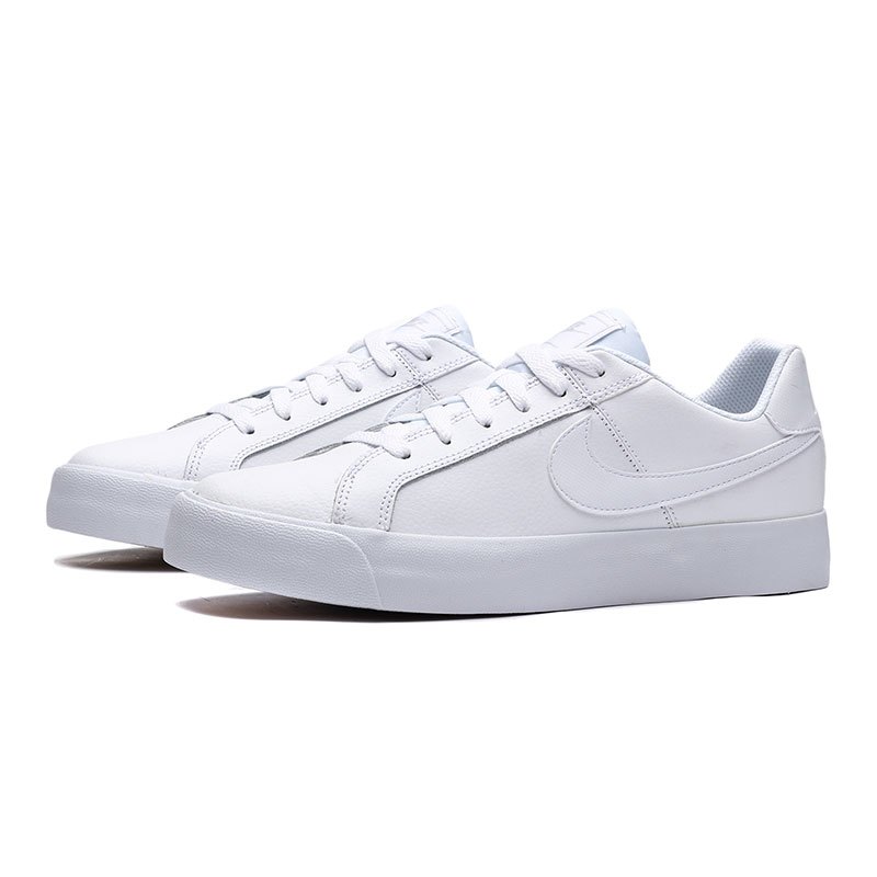 NIKE耐克男鞋板鞋COURT皮面时尚舒适休闲运动鞋BQ4222 BQ4222-101白+白+苍野灰++橡皮浅褐 42码