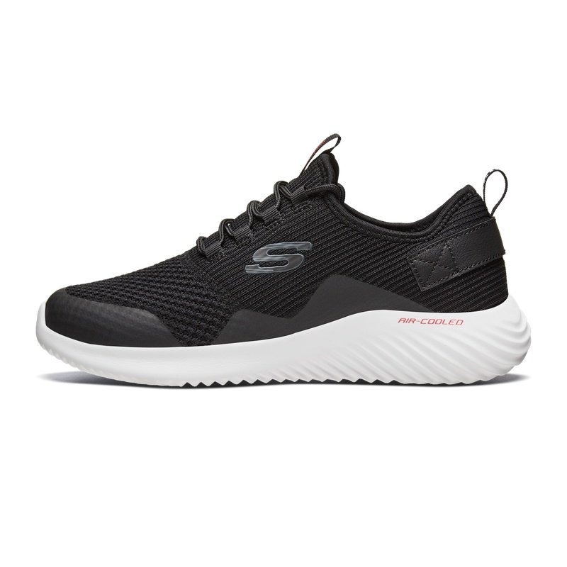 Skechers斯凯奇男鞋时尚一脚套运动鞋舒适透气休闲鞋52510 黑色/白色/BKW 41