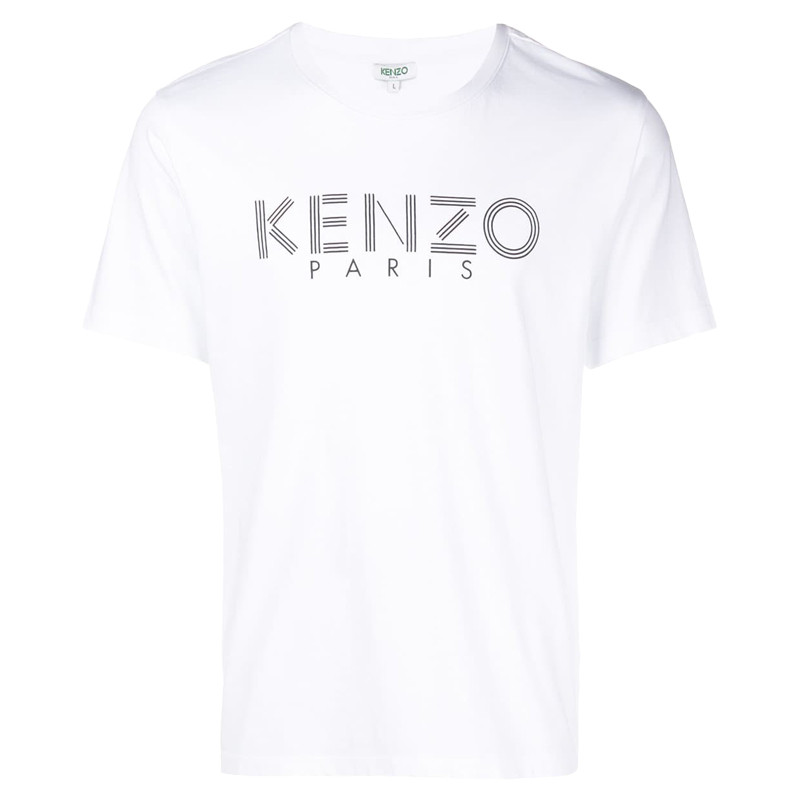 【直营】 Kenzo 高田贤三 男士全棉字母LOGO印花圆领短袖T恤F005TS0924SG L 白色F005TS0924SG-01