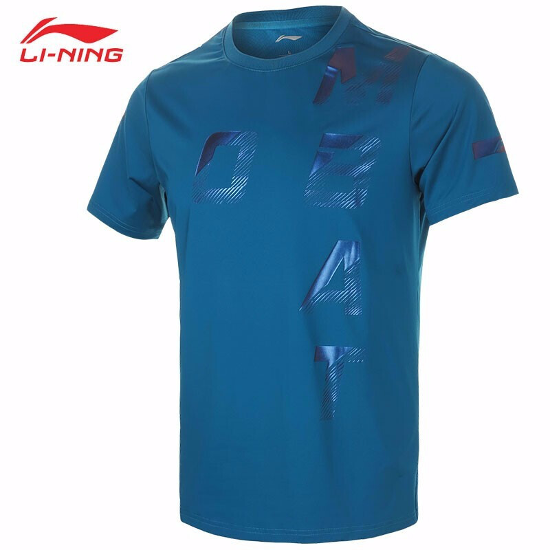 李宁（LI-NING）新款短袖T恤男款国家队赞助款Combat速干透气运动羽毛球服文化衫 AHSP193 3XL AHSP193-3蓝色