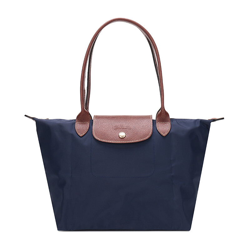 LONGCHAMP 珑骧 女士藏蓝尼龙长柄购物袋
