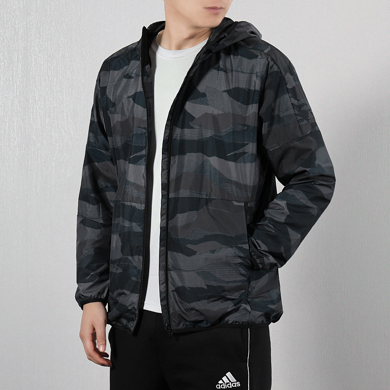 Adidas/阿迪达斯 男子运动服 防风衣连帽夹克外套DM2156 DV1052/内里网衬 3XL(190/112A)