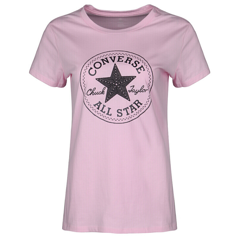 匡威（CONVERSE）春夏女式休闲运动圆领短袖T恤10007542 S 10007542-A03（女）