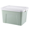 龙士达(LONGSTAR) 北欧风特大号55L收纳箱PP材质收纳箱 整理箱 带滑轮 大号有盖衣服储蓄储物玩具整理箱子 橄榄绿