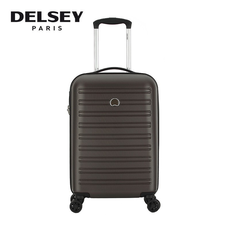 法国大使（Delsey）拉杆箱万向轮行李箱可拆内衬超轻密码箱双层防爆拉链旅行箱2038 栗色 24英寸-【ST保安拉链】