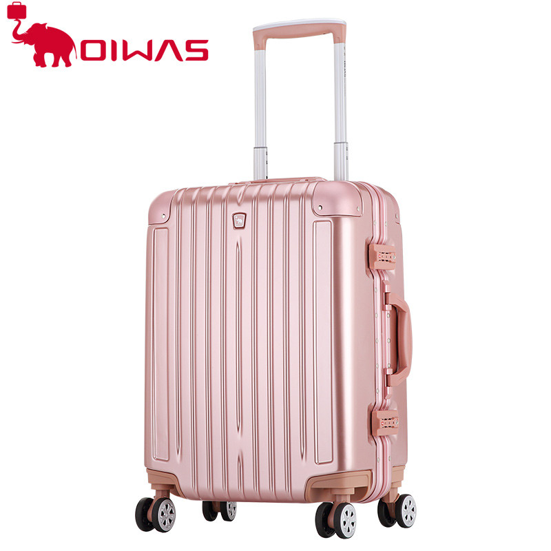 爱华仕铝框拉杆箱万向轮拉杆箱20寸登机行李箱飞机轮PC+ABS