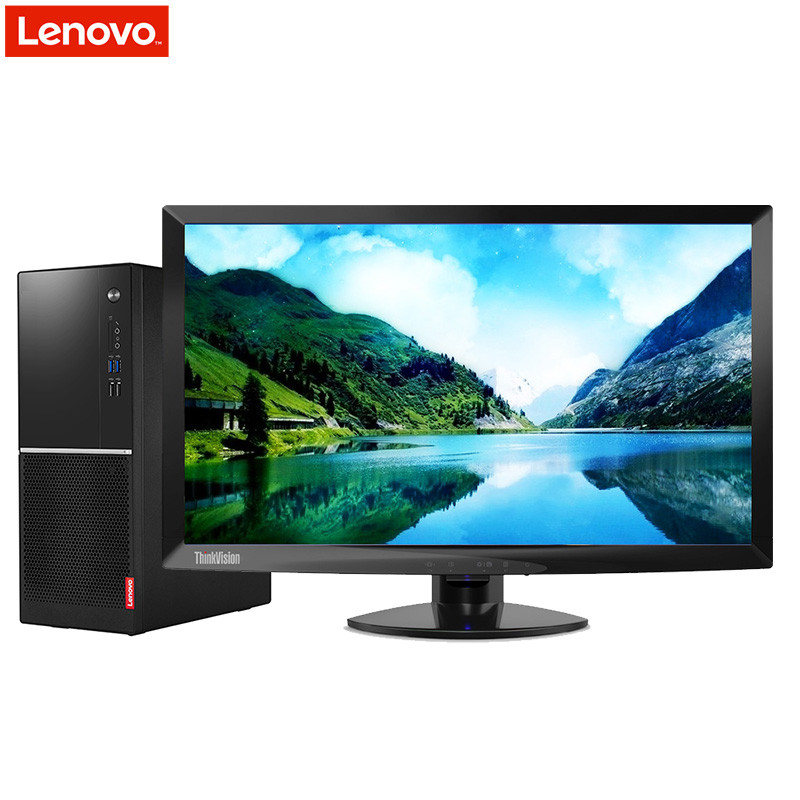 联想(Lenovo)扬天M6400r 台式商用电脑 23.6英寸屏（I5-7400 4GB 1TB 无光驱 W10H）
