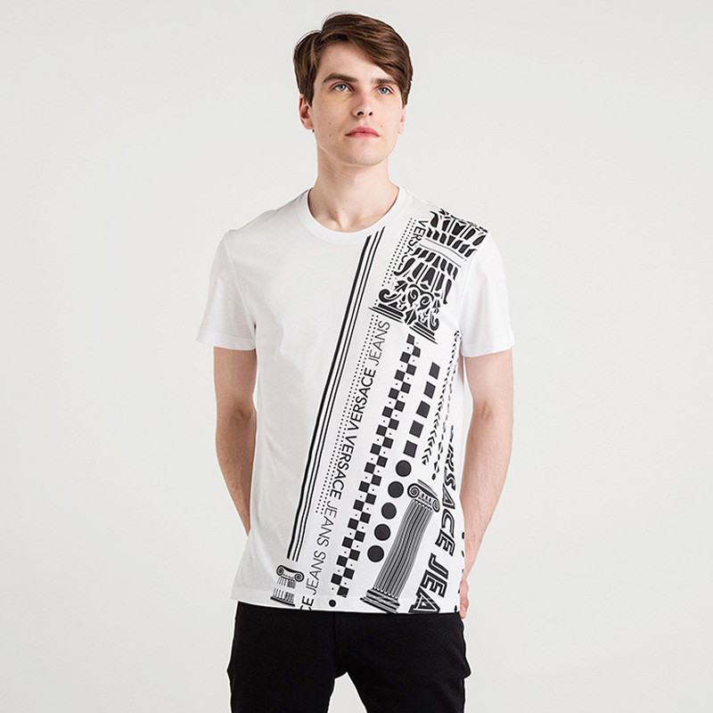 VJ抽象短袖T恤 2XL 白色