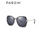 帕森(PARZIN)太阳镜女士 复古潮流金属大框眼镜 潮墨镜偏光驾驶镜 91605 黑框黑灰片