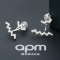 apm MONACO百搭Z字造型耳环925银耳饰AE9990OX RE9990OX 银色