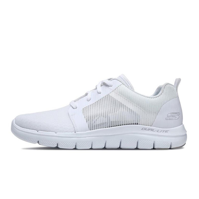 斯凯奇Skechers运动鞋夏季男子时尚舒适面透气轻质低帮休闲鞋-666045-WHT 666045/WHT 41