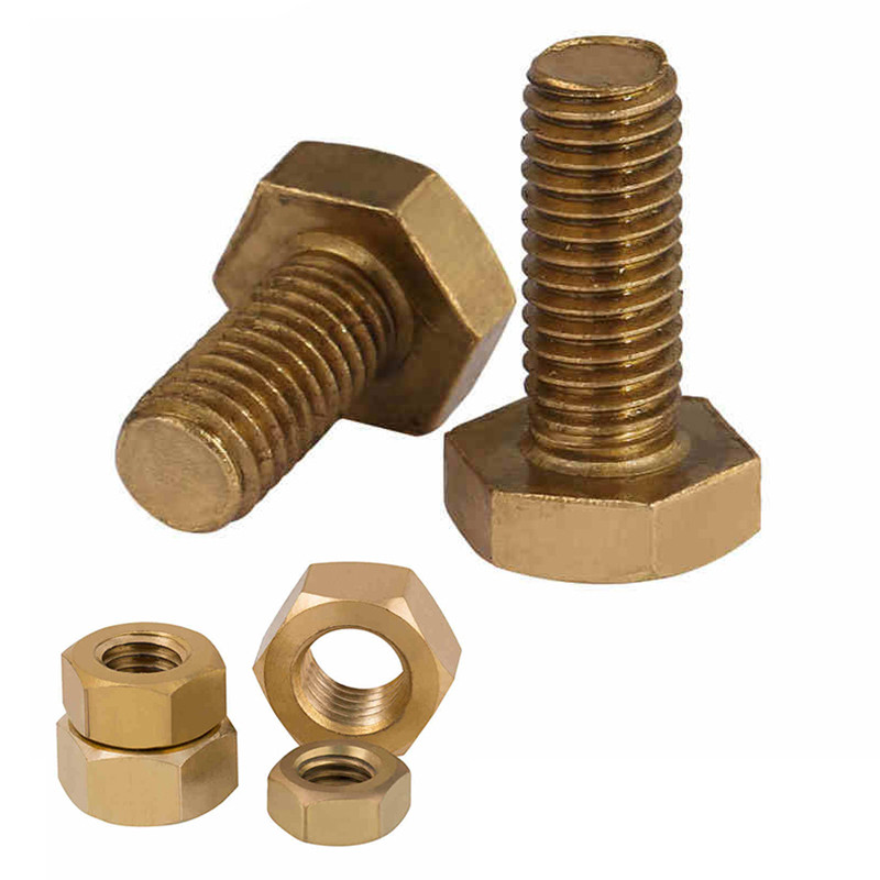 滏瑞普通螺栓铜配螺母m1040mm高清实拍图