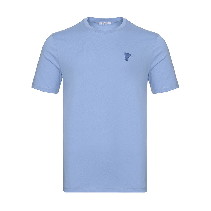 Versace Collection 范思哲 男士棉质圆领短袖T恤 V800683R VJ00180 XL V1350-浅蓝色
