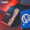 zippo原装进口打火机 经典黑耀冰防风煤油磨砂打火机 蓝-ZL
