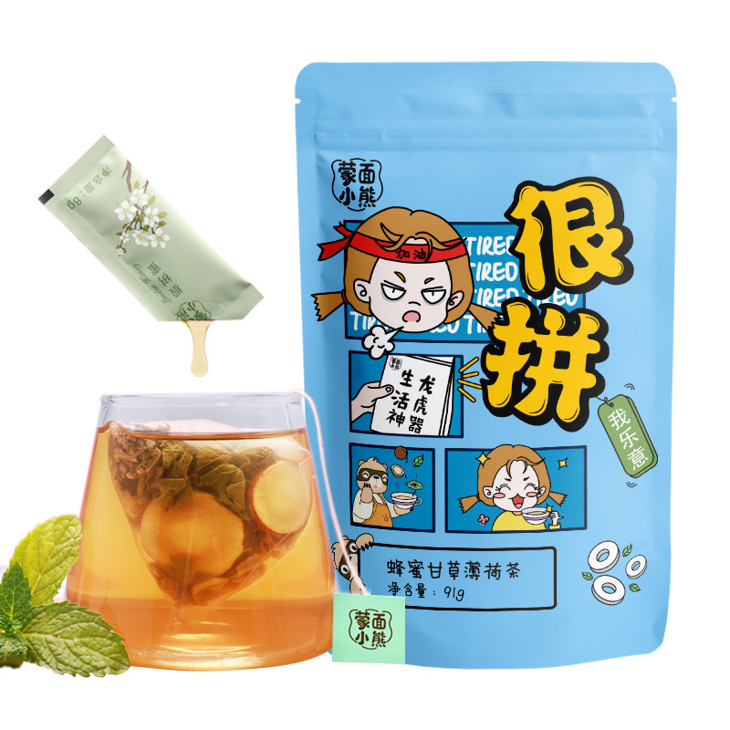 蒙面小熊蜂蜜甘草薄荷茶91g