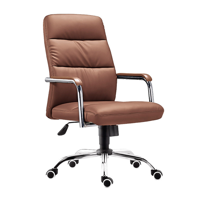 富和美(BNF)8053L优质西皮钢制椅脚电脑椅会议椅办公椅子 褐色