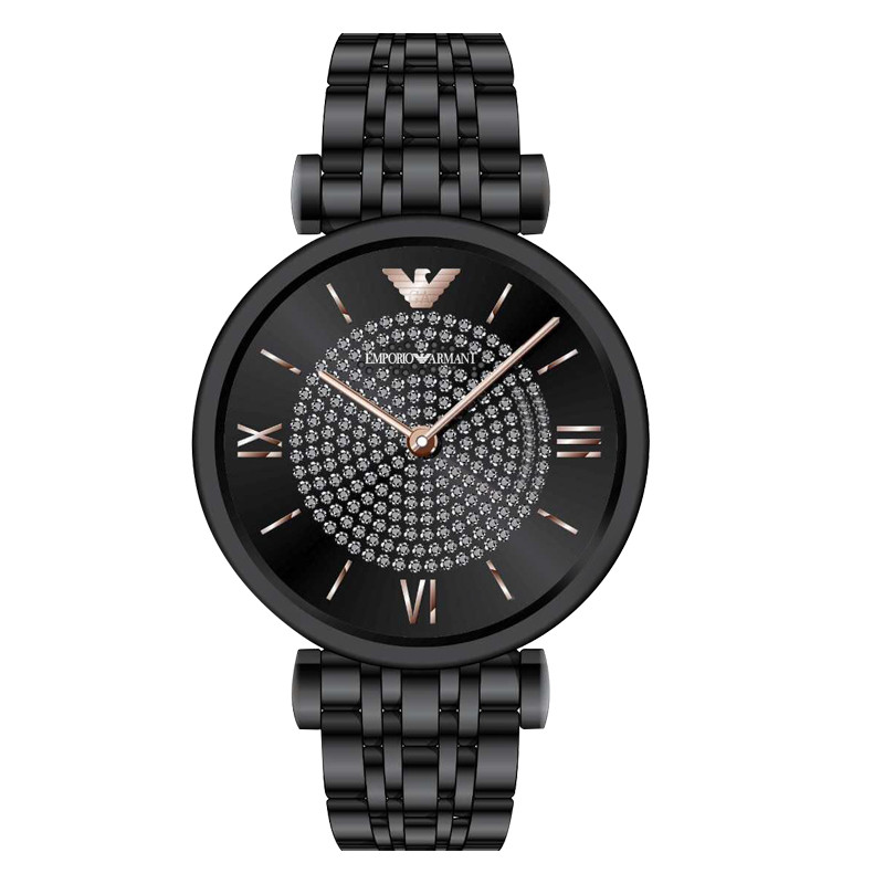 阿玛尼(EMPORIO ARMANI) AR1925 石英表 女士 钢带表带商务时尚女士腕表 防水 全球联保2年 AR11245