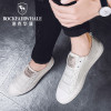 洛克华菲RockFairwhale 2022夏季透气新款男鞋韩版运动板鞋男士休闲鞋子男潮鞋小白鞋 白色 38码
