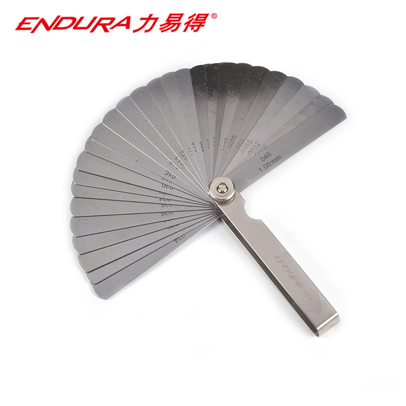 力易得（ENDURA）32件套不锈钢塞尺 0.02-1.00mm 货号E9733