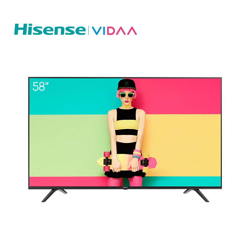 VIDAA 58V1A 58英寸 海信(Hisense) 4K超高清 网络AI智能语音 液晶平板电视机