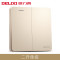 德力西(DELIXI)开关插座面板 电源插座CD821 香槟金系列 其他86型插座面板 五孔插座套装 CD821香槟金 CD821香槟金 二开单控