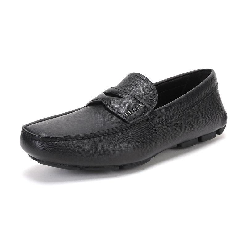 PRADA 普拉达 男士牛皮皮鞋乐福鞋 2DD151 053 F U00I F0002-黑色 8.5