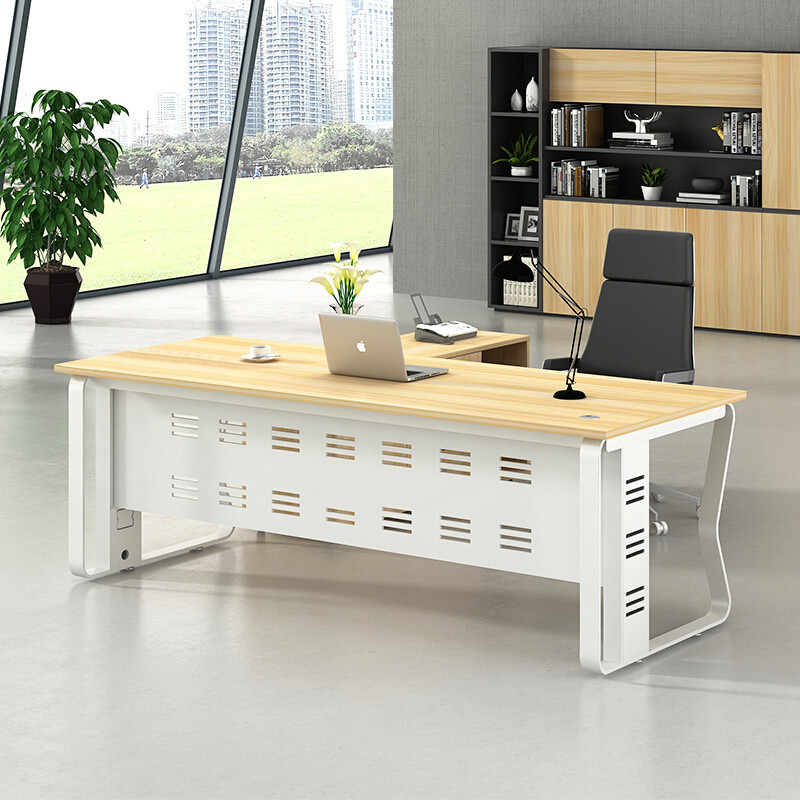 办公桌经理桌电脑桌职员桌现代简约写字桌老板桌主管桌 2.2*0.9m（不含副柜）