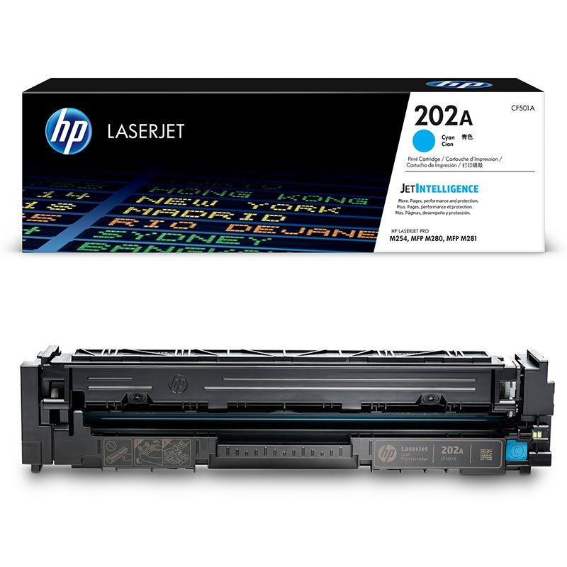 惠普（HP）CF501-503A 202A彩色硒鼓 （适用于M254/M280/M281） 青色CF501