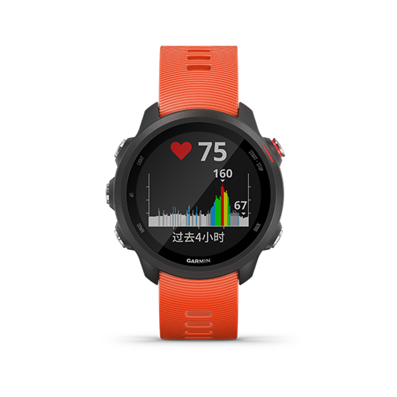 Garmin佳明Forerunner245M高阶跑步心率运动智能功能手表旗舰防水50m（火焰红音乐版）