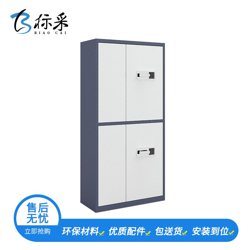 【标采】铁皮文件柜 钢制文件柜 资料柜 办公柜 档案柜 储物文件柜 保密柜 900*420*1850（单位：mm）