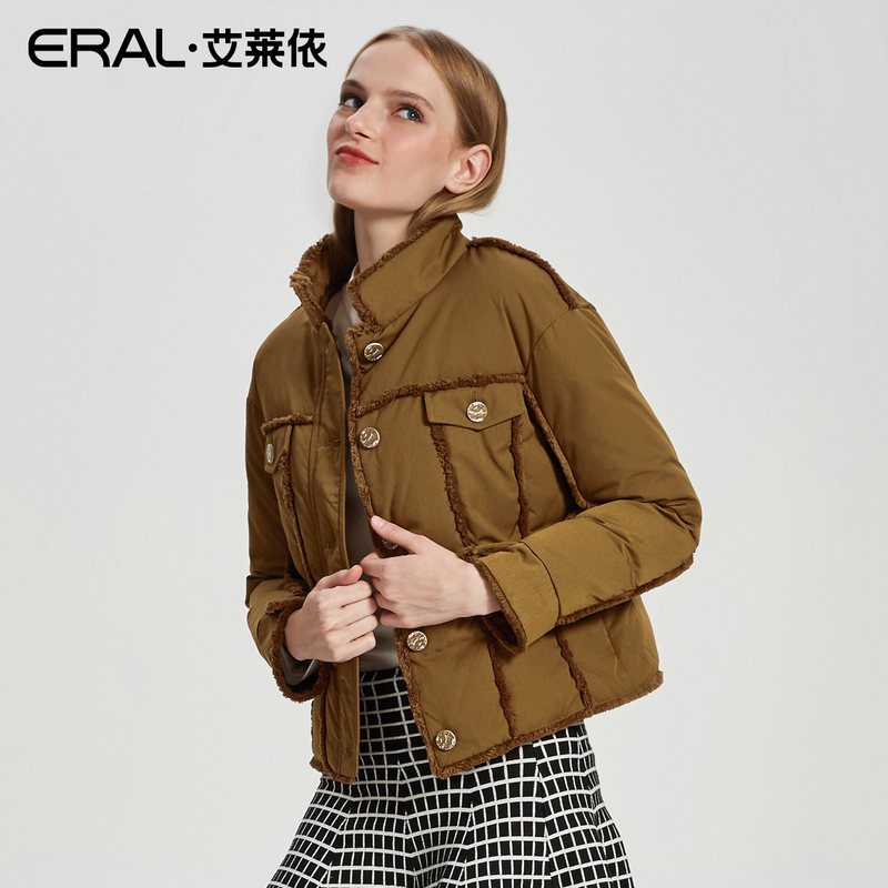 ERAL-艾莱依2017秋冬羽绒服短修身女轻薄保暖12103/FDAA_1 170/92A/XL 大地金F