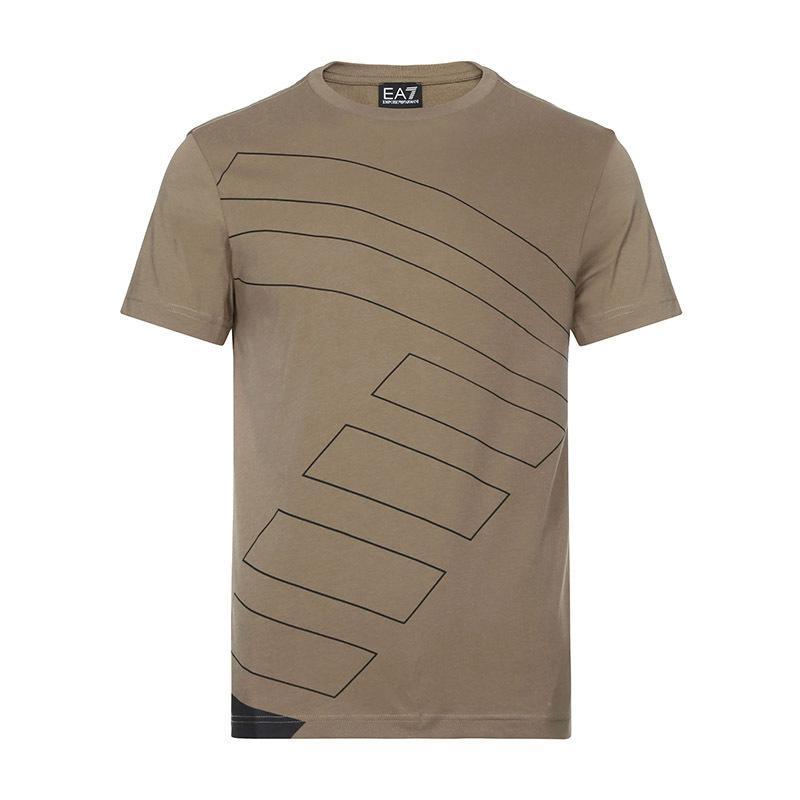 EMPORIO ARMANI EA7 阿玛尼 男士棉质圆领短袖T恤衫 3GPT19 PJV5Z 1851-军绿色 L