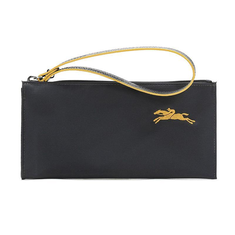 Longchamp 珑骧 女款LE PLIAGE系列织物手拿包 2540 619 300-金属灰