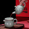 企业定制SCP 哥窑茶具圆壶陶瓷杯 SCP-3165 茶具礼盒装(套) 天蓝色