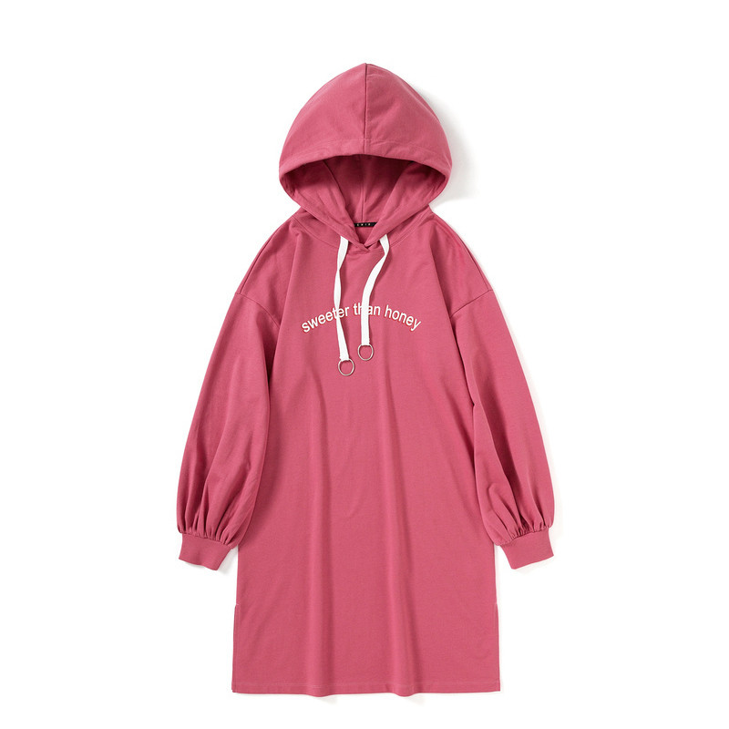 Semir森马2019秋季上新女连衣裙19059140217 170/92A/XL 玫红6171