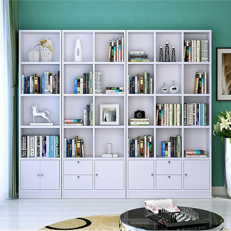 一利bc书柜书架组合书柜两米高书架带门储物柜层架木质板式办公室书架