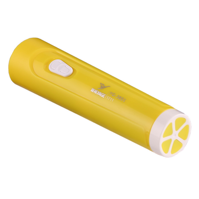 雅格(YAGE) YG-3851 LED可充电手电筒小夜灯 带尾灯 黄色（七包服务）