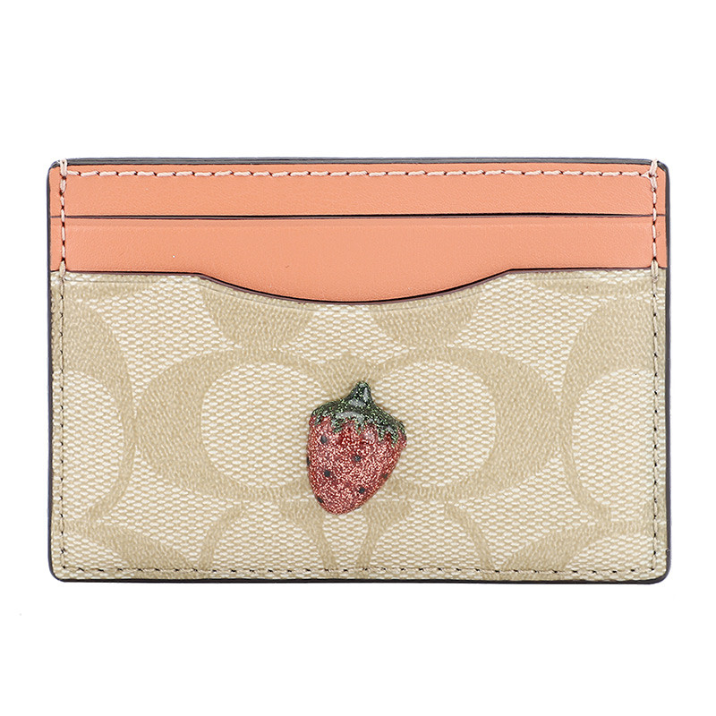 COACH 蔻驰 奢侈品 欧美时尚女士钱包休闲印花人造革卡包卡夹