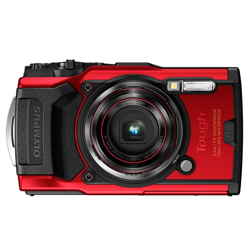 奥林巴斯 Tough TG-6 多功能运动相机 防水防震防尘红色 3英寸显示屏 1200万有效像素 数码相机