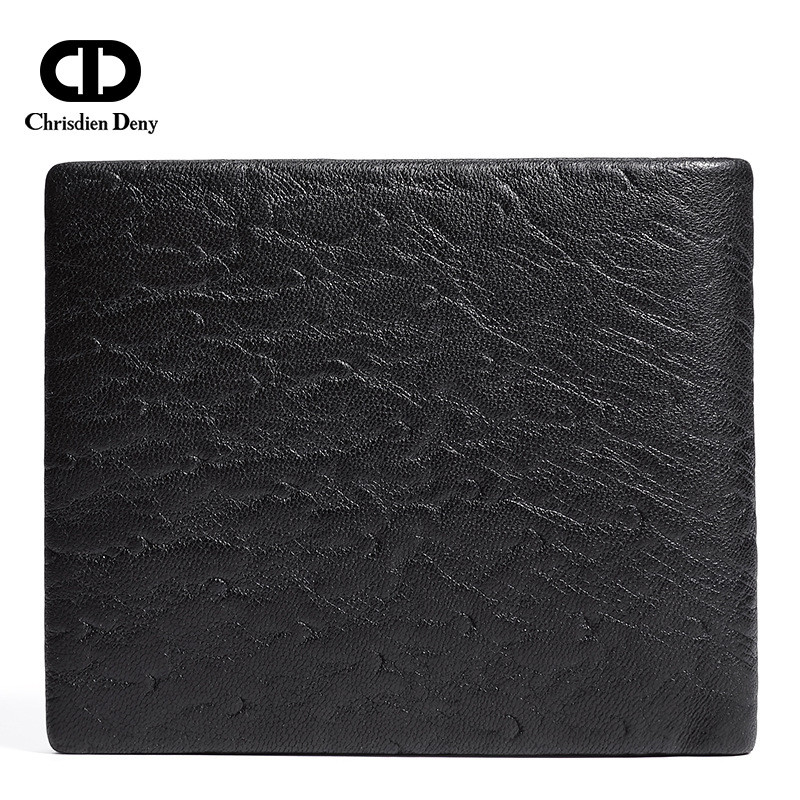 ChrisdienDeny春夏新款羊皮短款钱夹青年男士时尚多卡位潮流包w_3 横夹