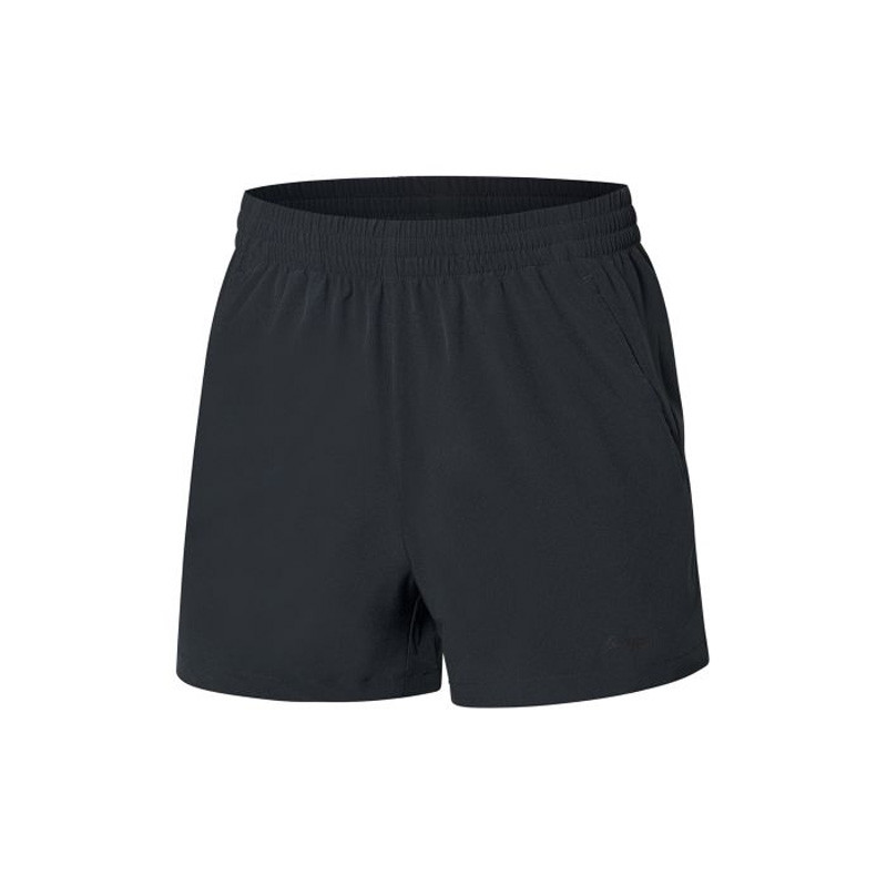 李宁（LI-NING）运动男款舒适训练速干运动短裤AKSP119 L AKSP119-1标准黑（男）