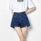 唐狮浅色牛仔短裤女夏2019新款高腰宽松阔腿显瘦学生 26 A款/深牛仔蓝