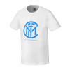 国际米兰俱乐部夏季新品男士LOGO印花全棉短袖运动T恤纯色男圆领短款 白色 S