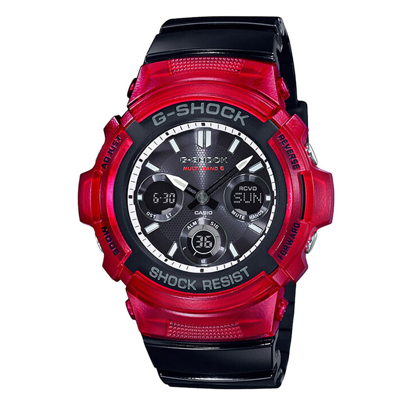 CASIO卡西欧 石英表 男 G-SHOCK系列日韩品牌运动休闲男士表AWG-M100SRB-4A AWG-M100SRB-4A